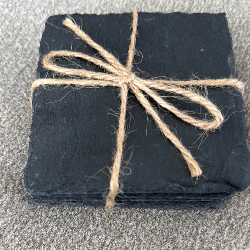 Black Slate John Varvatos Coasters Set